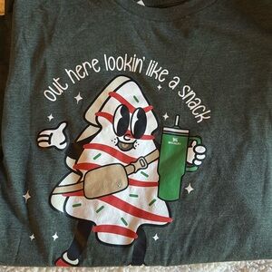 “Out here lookin like a snack” holiday tee